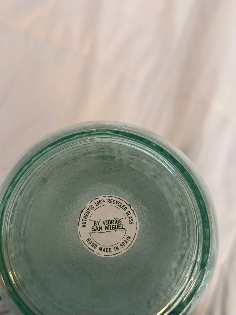 Vidrios San Miguel 2 Glass Vases - Teal and purplish brown handmade Spain